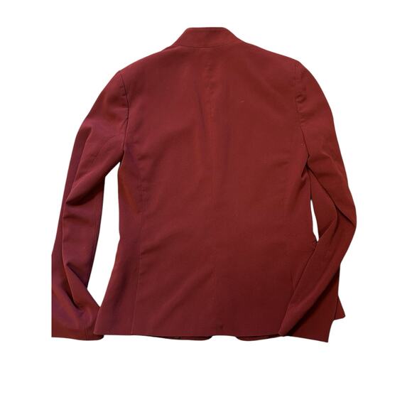 Banana Republic Factory Cutaway Blazer Burgundy Size 2 - Picture 5 of 8